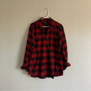 Hudson Baby Red and Black Checkered Men's Shirt